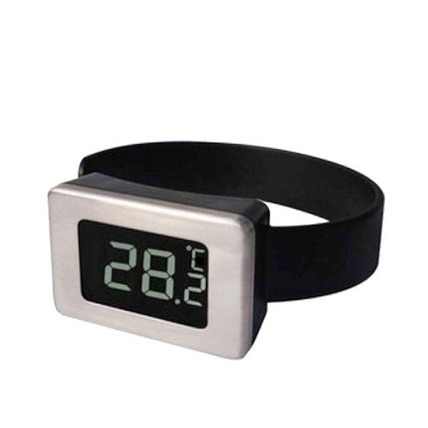 Thermomètre à Vin Bracelet - Mesure Température Bouteille Vin Et Bière Sans Pile, LCD Pratique
